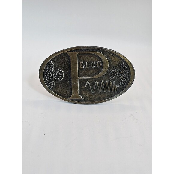 Unbranded Other - Vintage Pewter Pelco belt buckel Cast Metal Made In Tulsa 4in X 2.5 Size
